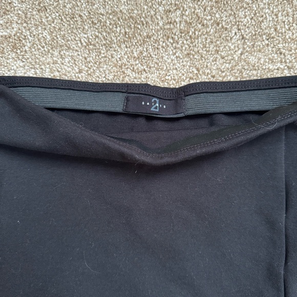 Pull On Black Mini Skit with Side Slit - Picture 3 of 3